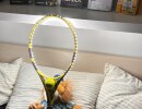 ausgedienter Tennisschl&auml;ger als Lichtquelle